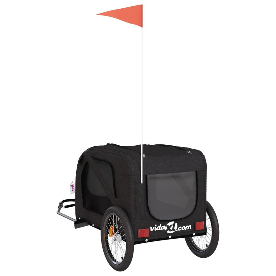 Hondenfietstrailer Oxford Stof En Ijzer 133.5 x 69 x 73.5 cm Zwart