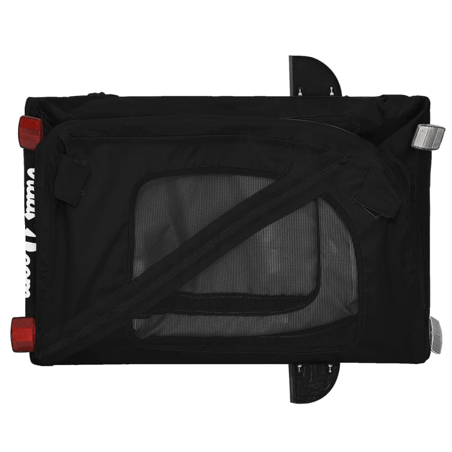 Hondenfietstrailer Oxford Stof En Ijzer 133.5 x 69 x 73.5 cm Zwart