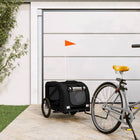 Hondenfietstrailer 133.5x69x73.5 cm zwart