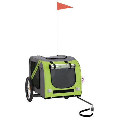 Hondenfietstrailer Oxford Stof En Ijzer En Grijs 133.5 x 69 x 73.5 cm Groen
