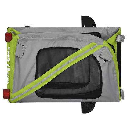 Hondenfietstrailer Oxford Stof En Ijzer En Grijs 133.5 x 69 x 73.5 cm Groen