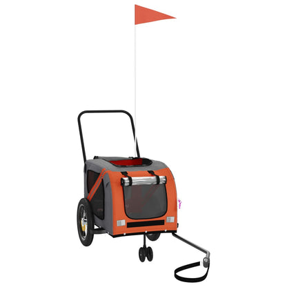 Hondenfietstrailer Oxford Stof En Ijzer Oranje En Zwart 122 x 52 x 53 cm orange