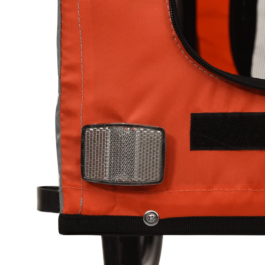 Hondenfietstrailer Oxford Stof En Ijzer Oranje En Zwart 122 x 52 x 53 cm orange