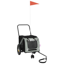 Hondenfietstrailer Oxford Stof En Ijzer En Zwart 122 x 52 x 53 cm Grijs