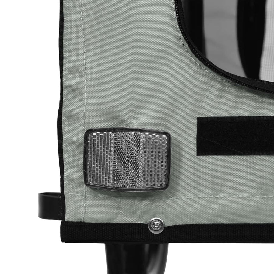 Hondenfietstrailer Oxford Stof En Ijzer En Zwart 122 x 52 x 53 cm Grijs