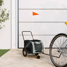 Hondenfietstrailer Oxford Stof En Ijzer En Zwart 122 x 52 x 53 cm Grijs