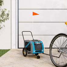 Hondenfietstrailer Oxford Stof En Ijzer En Zwart 122 x 52 x 53 cm Blauw