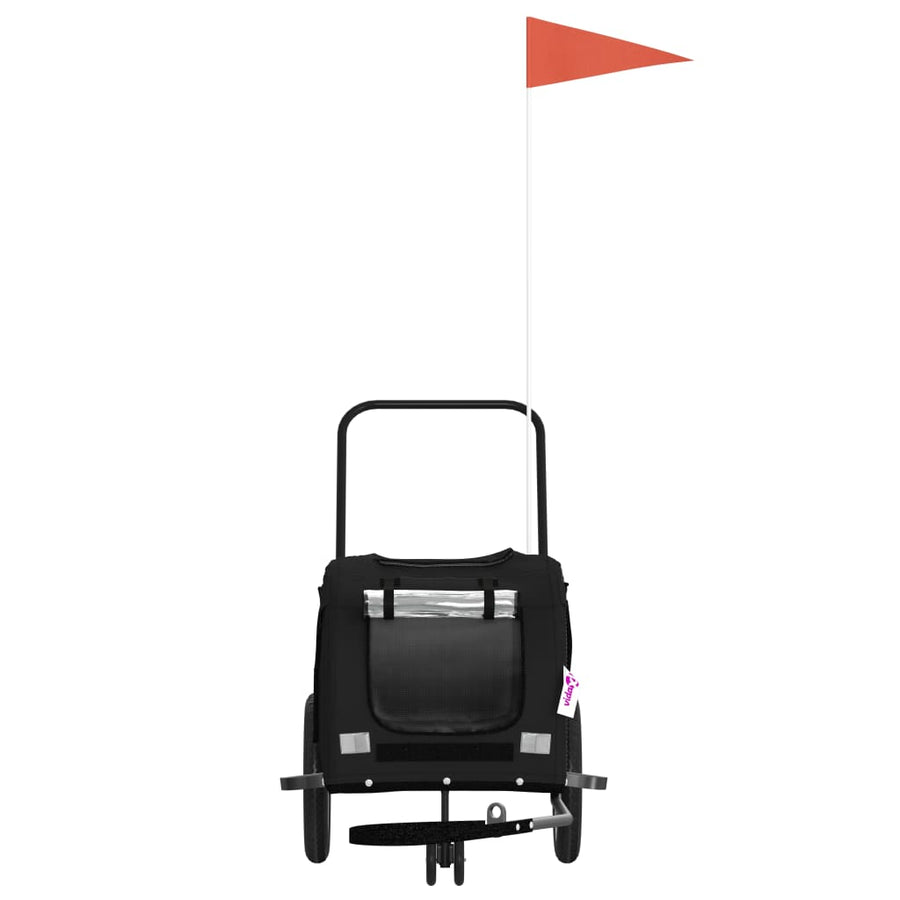 Hondenfietstrailer Oxford Stof En Ijzer 122 x 52 x 53 cm Zwart