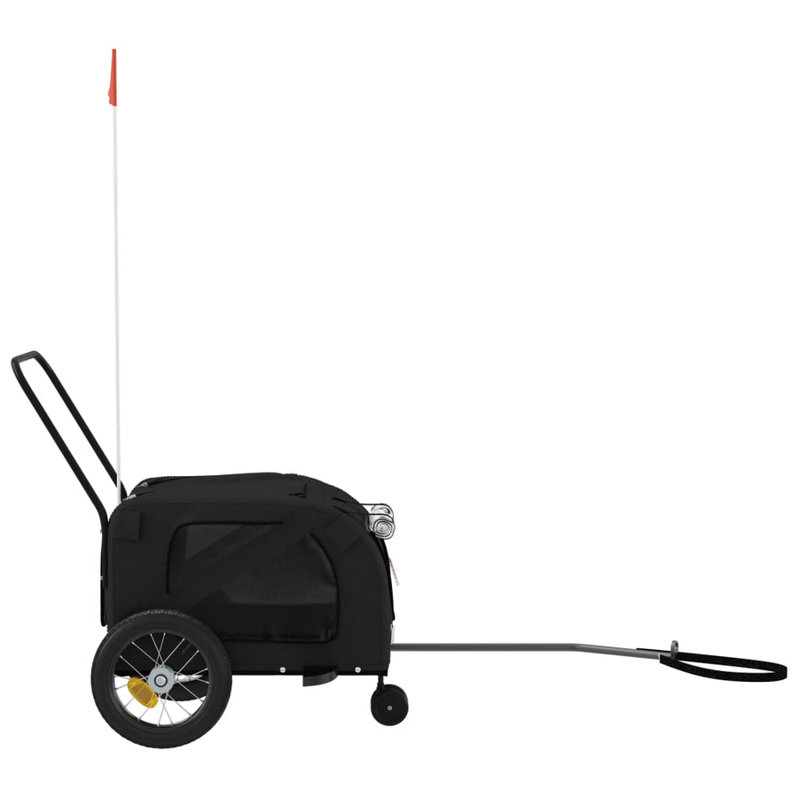 Hondenfietstrailer Oxford Stof En Ijzer 122 x 52 x 53 cm Zwart