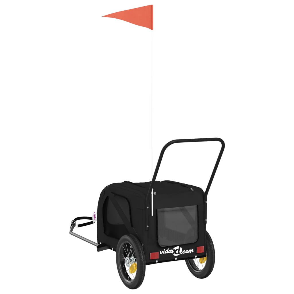 Hondenfietstrailer Oxford Stof En Ijzer 122 x 52 x 53 cm Zwart