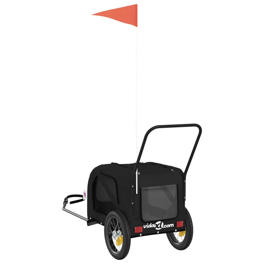 Hondenfietstrailer Oxford Stof En Ijzer 122 x 52 x 53 cm Zwart