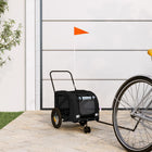 Hondenfietstrailer 122x52x53 cm zwart