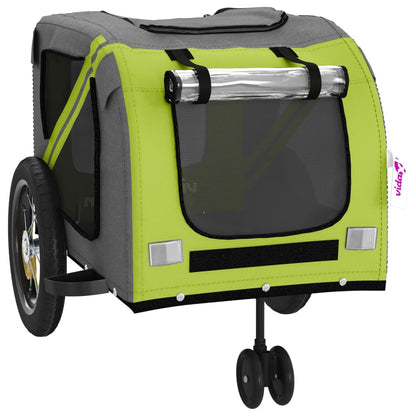 Hondenfietstrailer Oxford Stof En Ijzer En Zwart 122 x 52 x 53 cm Groen