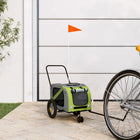 Hondenfietstrailer 122x52x53 cm groen zwart