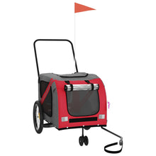 Hondenfietstrailer Oxford Stof En Ijzer En Grijs 134 x 68 x 72 cm Rood