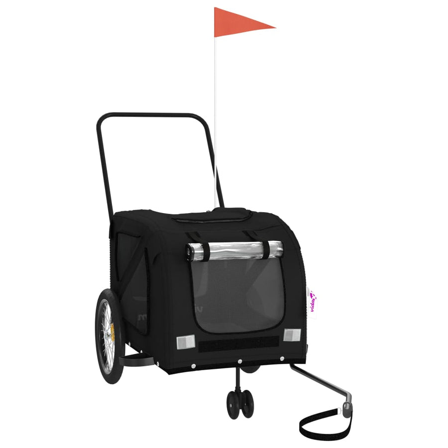 Hondenfietstrailer Oxford Stof En Ijzer 134 x 68 x 72 cm Zwart