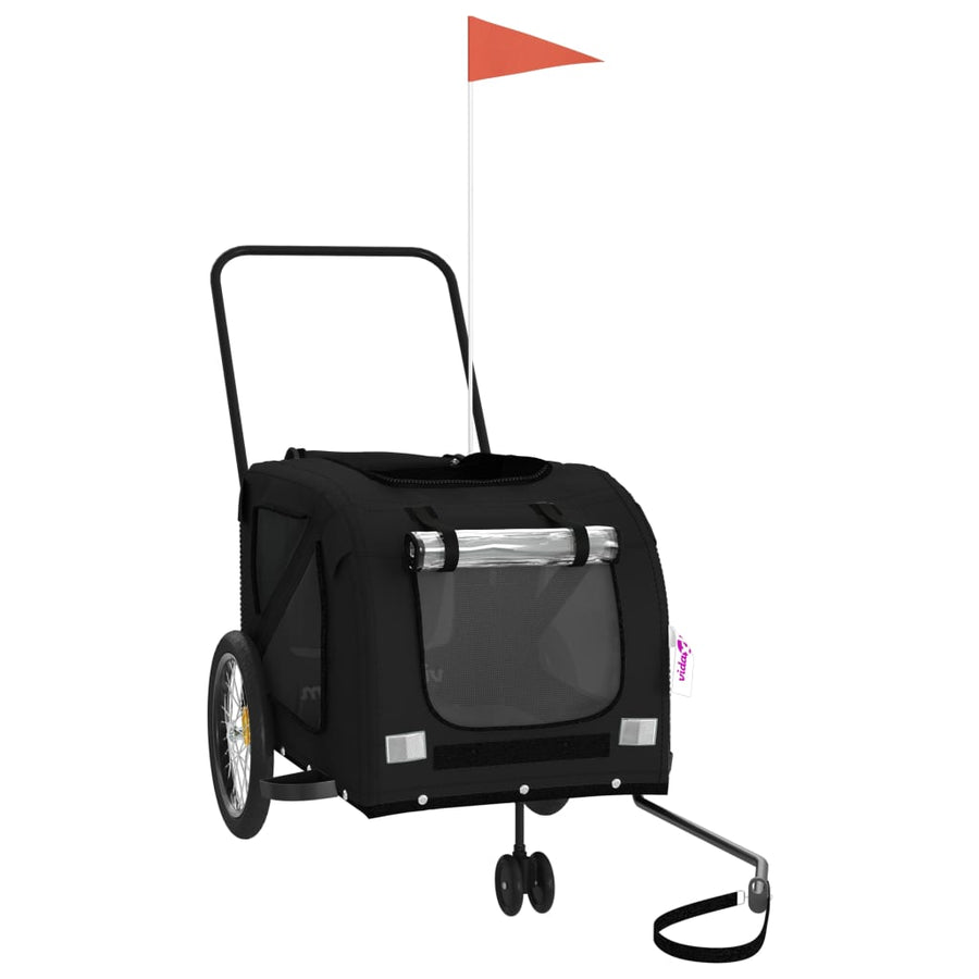 Hondenfietstrailer Oxford Stof En Ijzer 134 x 68 x 72 cm Zwart