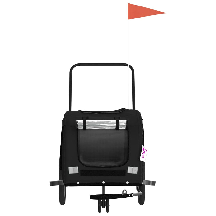 Hondenfietstrailer Oxford Stof En Ijzer 134 x 68 x 72 cm Zwart