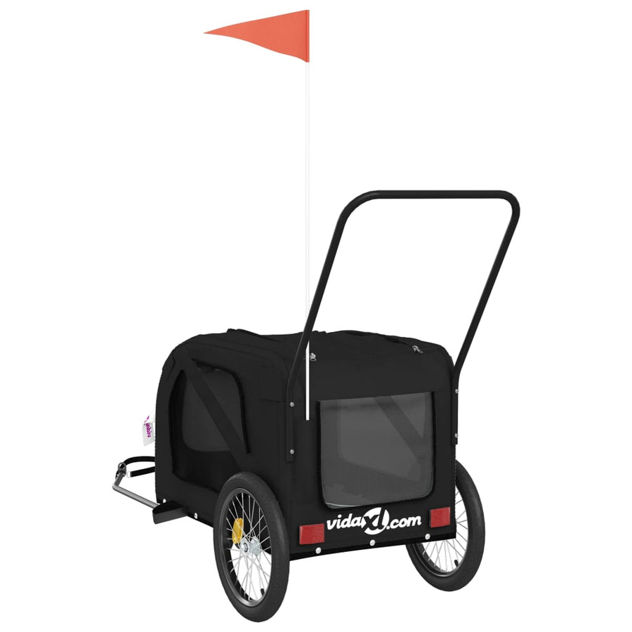Hondenfietstrailer Oxford Stof En Ijzer 134 x 68 x 72 cm Zwart