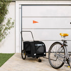 Hondenfietstrailer 134x68x72 cm zwart