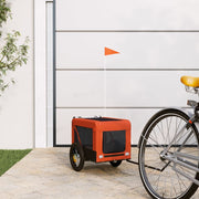 Hondenfietstrailer 54x120x53 cm oranje zwart