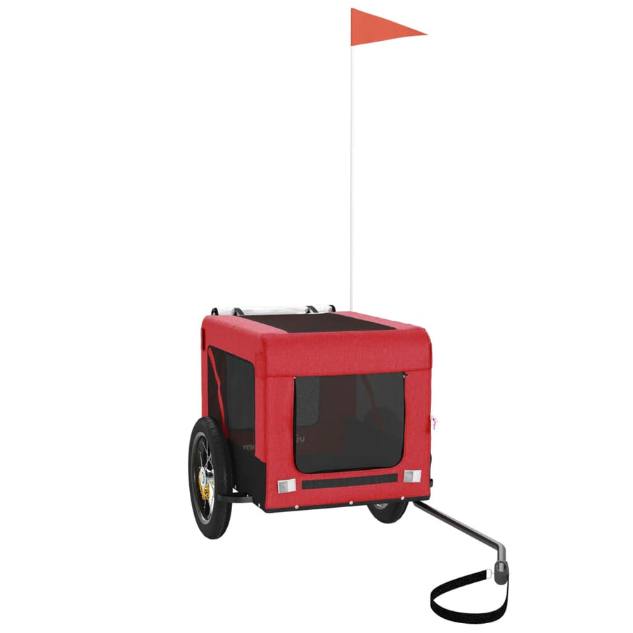 Hondenfietskar Oxford Stof Ijzer Rood En Zwart 54.5 x 120 x 53 cm