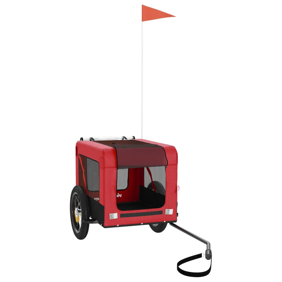 Hondenfietskar Oxford Stof Ijzer Rood En Zwart 54.5 x 120 x 53 cm