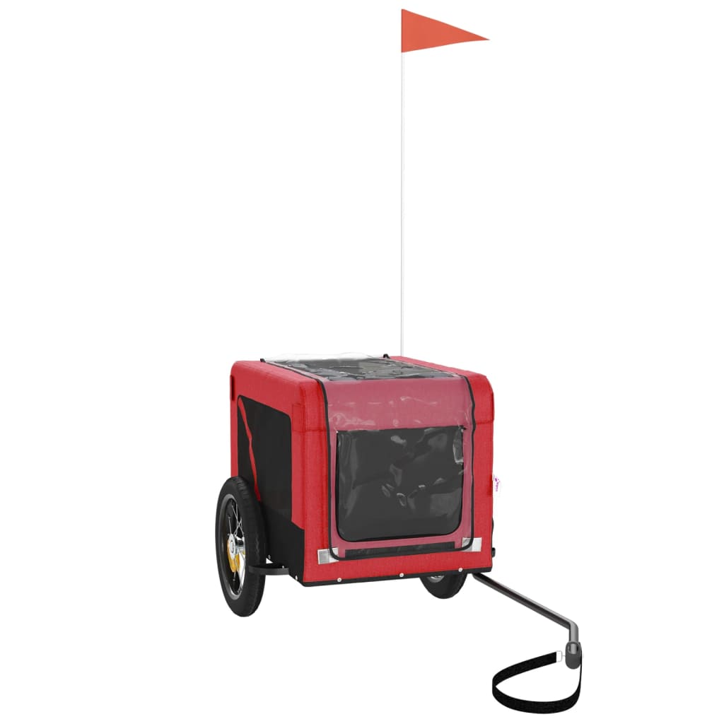 Hondenfietskar Oxford Stof Ijzer Rood En Zwart 54.5 x 120 x 53 cm