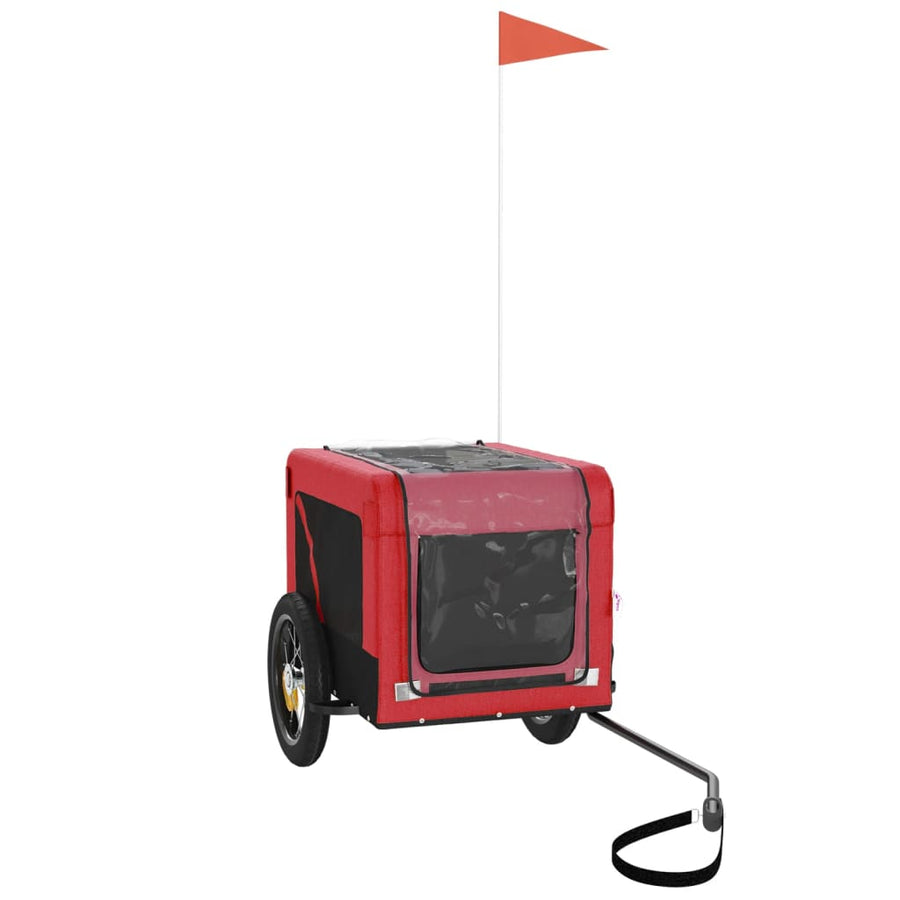 Hondenfietskar Oxford Stof Ijzer Rood En Zwart 54.5 x 120 x 53 cm