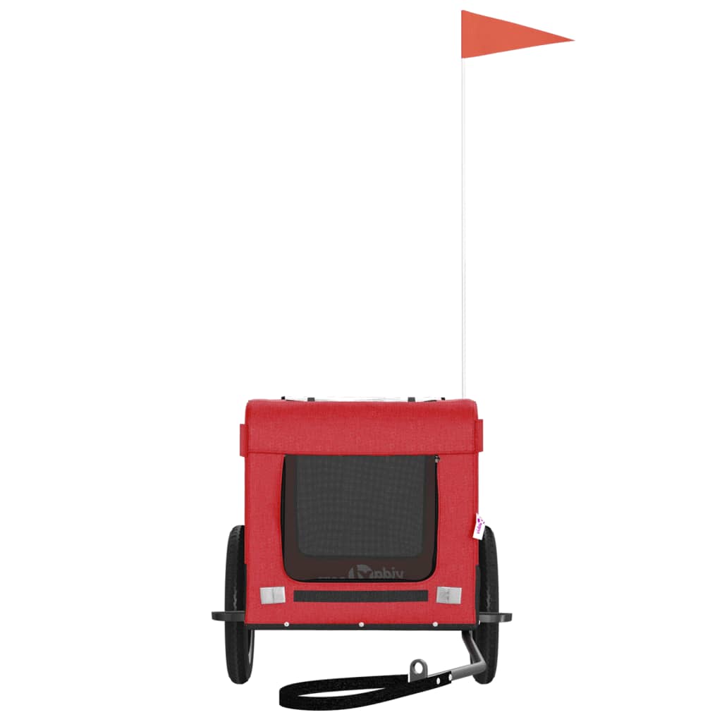 Hondenfietskar Oxford Stof Ijzer Rood En Zwart 54.5 x 120 x 53 cm
