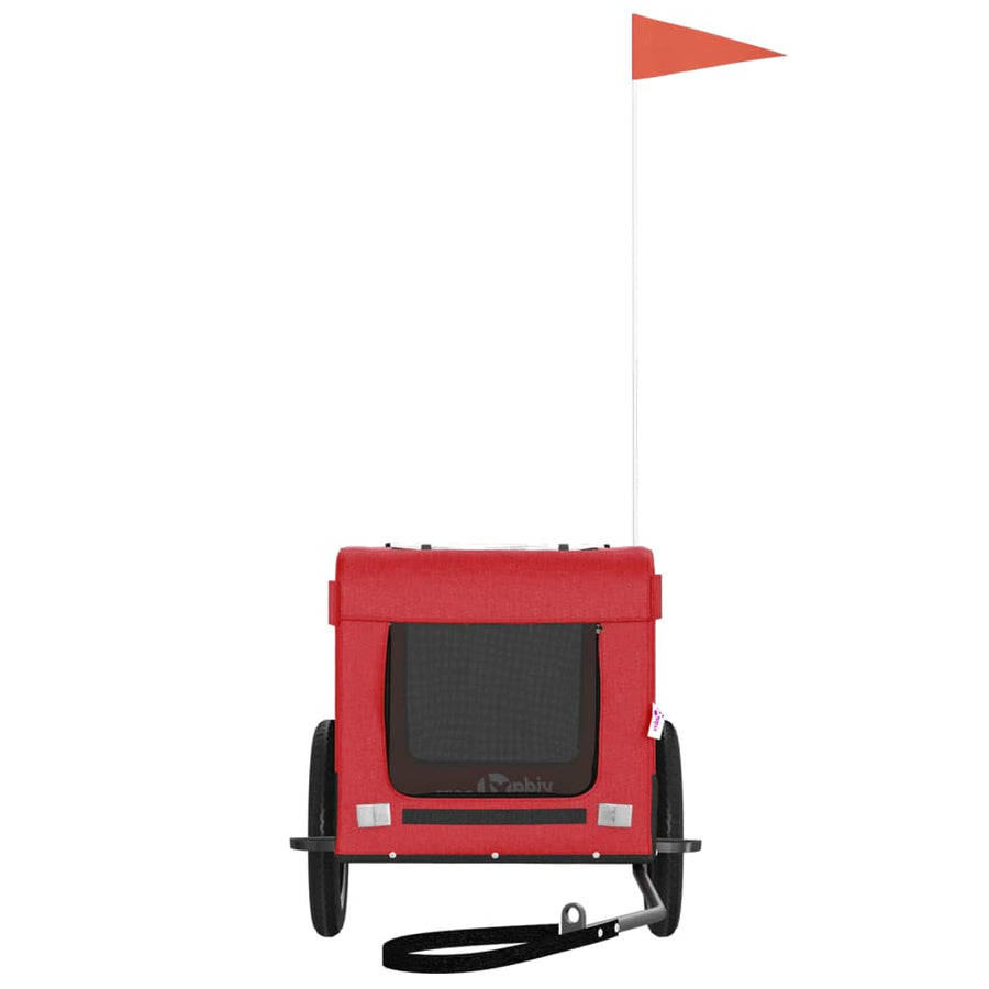 Hondenfietskar Oxford Stof Ijzer Rood En Zwart 54.5 x 120 x 53 cm