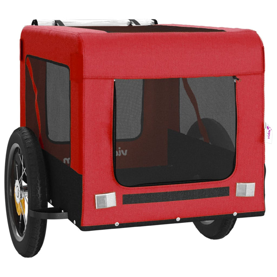 Hondenfietskar Oxford Stof Ijzer Rood En Zwart 54.5 x 120 x 53 cm
