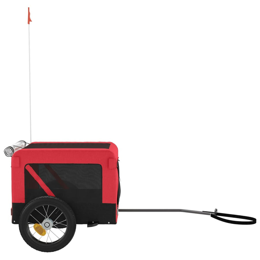Hondenfietskar Oxford Stof Ijzer Rood En Zwart 54.5 x 120 x 53 cm