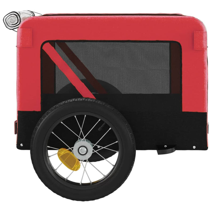 Hondenfietskar Oxford Stof Ijzer Rood En Zwart 54.5 x 120 x 53 cm