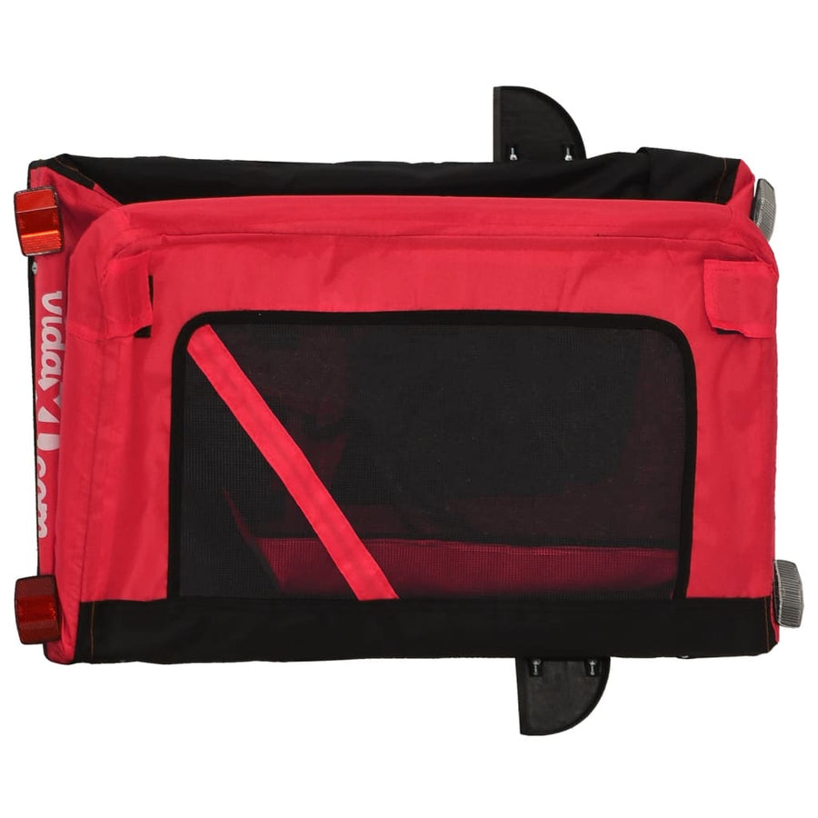Hondenfietskar Oxford Stof Ijzer Rood En Zwart 54.5 x 120 x 53 cm
