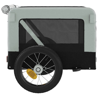 Hondenfietskar Oxfordstof En Ijzer Grijs En Zwart 54.5 x 120 x 53 cm