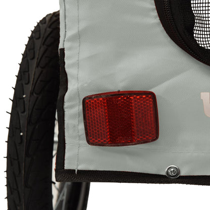 Hondenfietskar Oxfordstof En Ijzer Grijs En Zwart 54.5 x 120 x 53 cm
