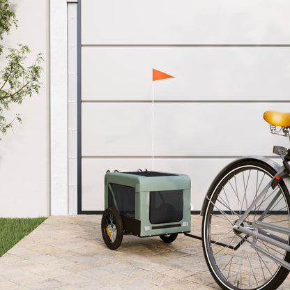 Hondenfietskar Oxfordstof En Ijzer Grijs En Zwart 54.5 x 120 x 53 cm