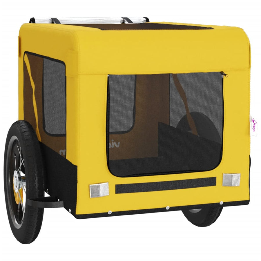 Hondenfietskar Oxford Stof Ijzer Geel En Zwart 54.5 x 120 x 53 cm