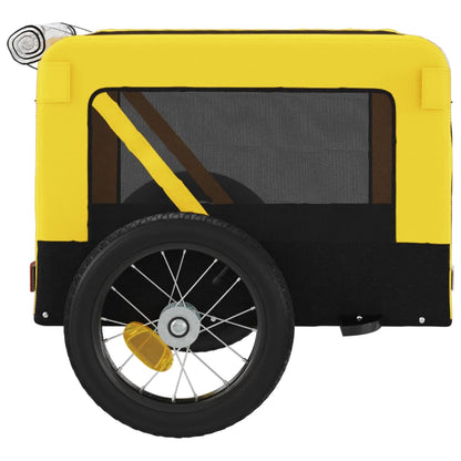 Hondenfietskar Oxford Stof Ijzer Geel En Zwart 54.5 x 120 x 53 cm