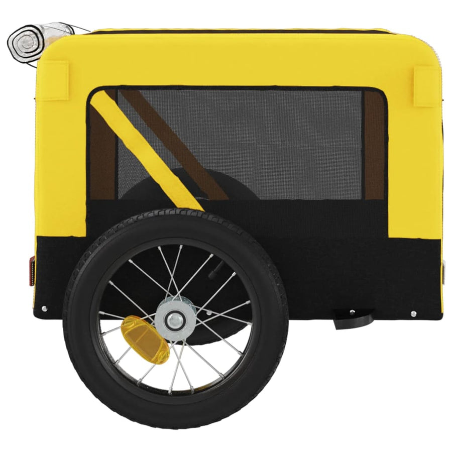 Hondenfietskar Oxford Stof Ijzer Geel En Zwart 54.5 x 120 x 53 cm