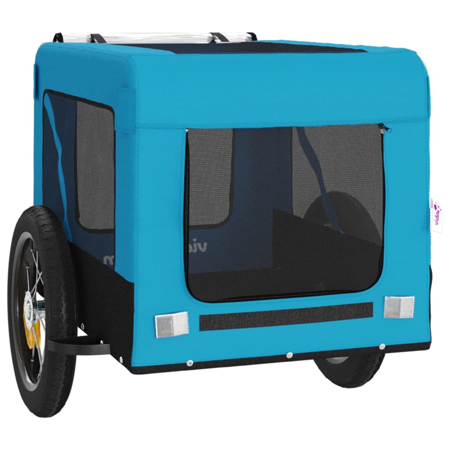 Hondenfietskar Oxford Stof Ijzer Blauw En Zwart 54.5 x 120 x 53 cm
