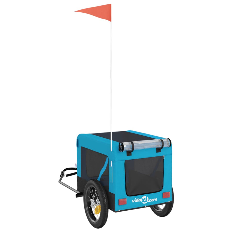 Hondenfietskar Oxford Stof Ijzer Blauw En Zwart 54.5 x 120 x 53 cm
