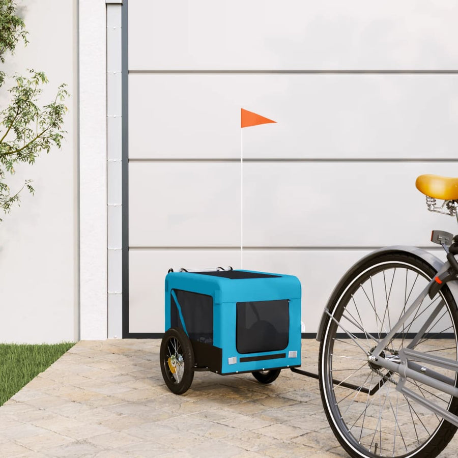 Hondenfietskar Oxford Stof Ijzer Blauw En Zwart 54.5 x 120 x 53 cm