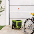 Hondenfietstrailer 120x54.5x53 cm groen zwart