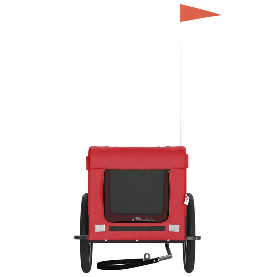 Hondenfietskar Oxford Stof Ijzer Rood En Zwart 63 x 123 x 66 cm
