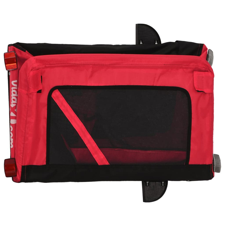 Hondenfietskar Oxford Stof Ijzer Rood En Zwart 63 x 123 x 66 cm
