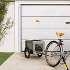 Hondenfietstrailer 63x123x66 cm grijs zwart