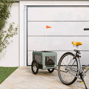 Hondenfietstrailer 63x123x66 cm grijs zwart