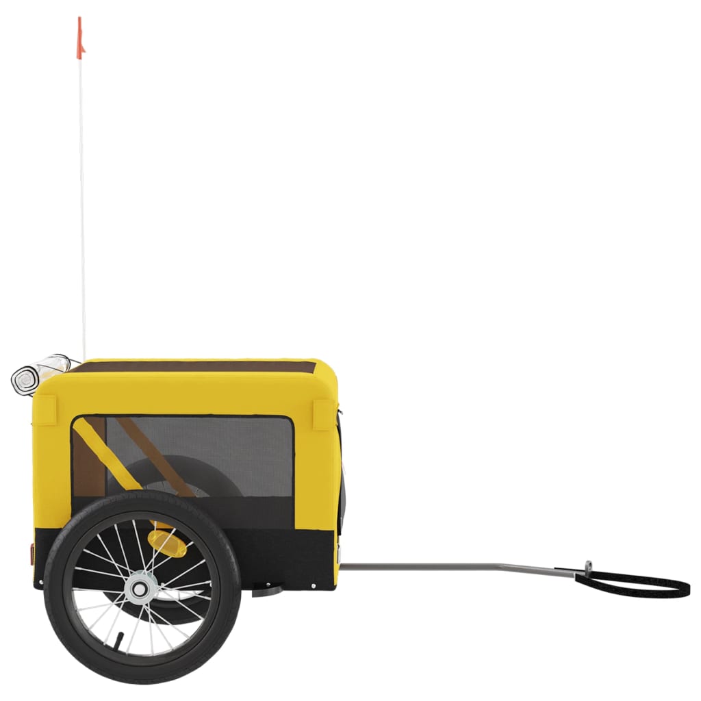 Hondenfietskar Oxford Stof Ijzer Geel En Zwart 63 x 123 x 66 cm